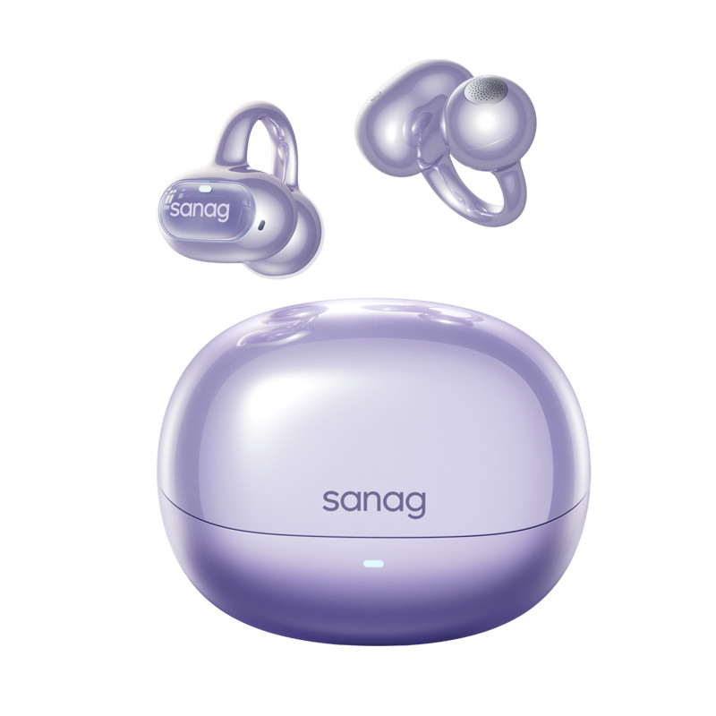 Sanag S8S Ultra Oorclip Bluetooth-koptelefoon met botgeleiding en AI sportkoptelefoon