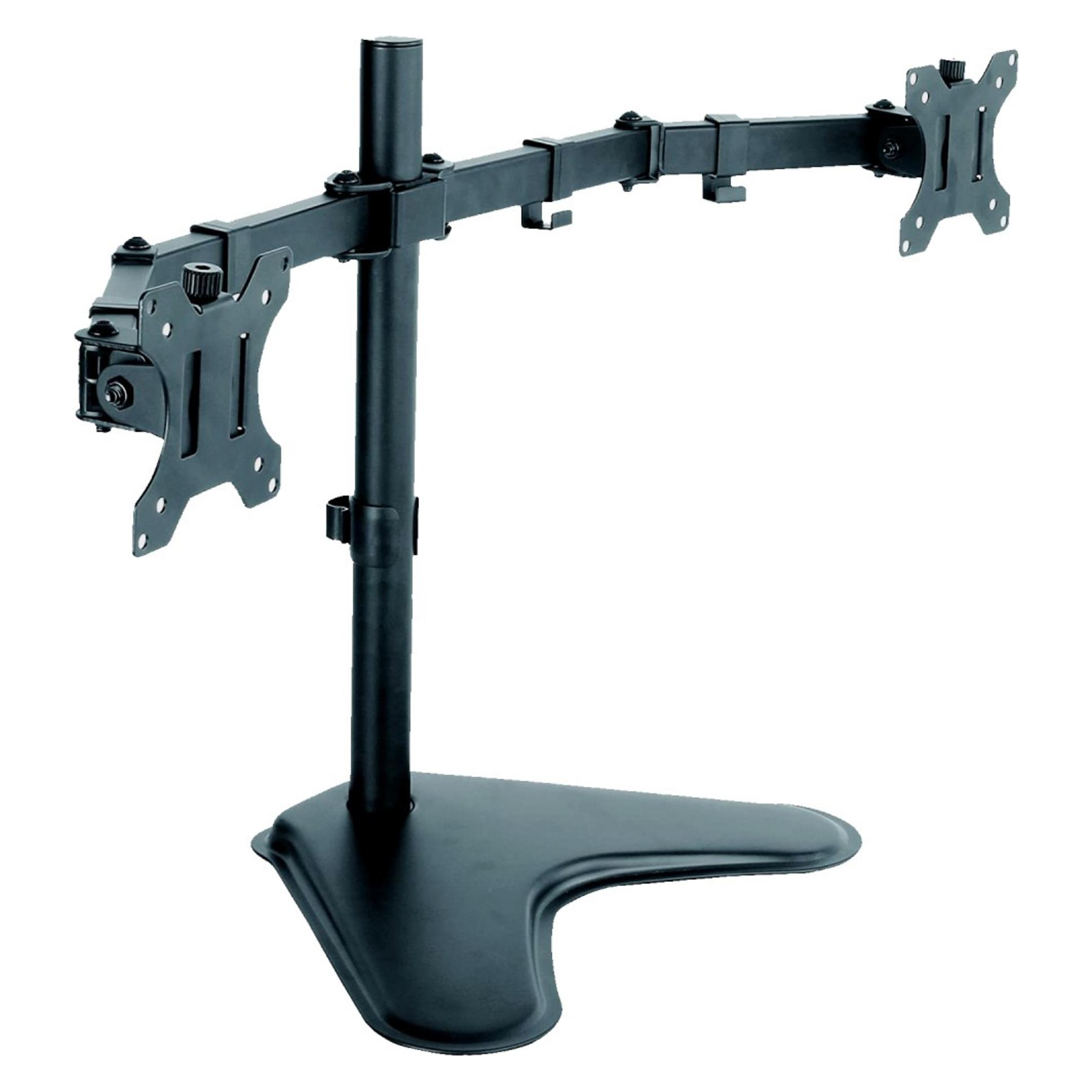 Techly Aufstellung für 2 LCD-Displays - Schwarz - Bildschirmgrösse: 33-81.3 cm (13"-32") (Tisch, 32", 16 kg) (ICA-LCD-2524)