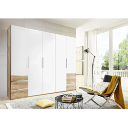 Drehtürenschrank  Level 36A ca. 250x216x58 cm Weiß/Eiche