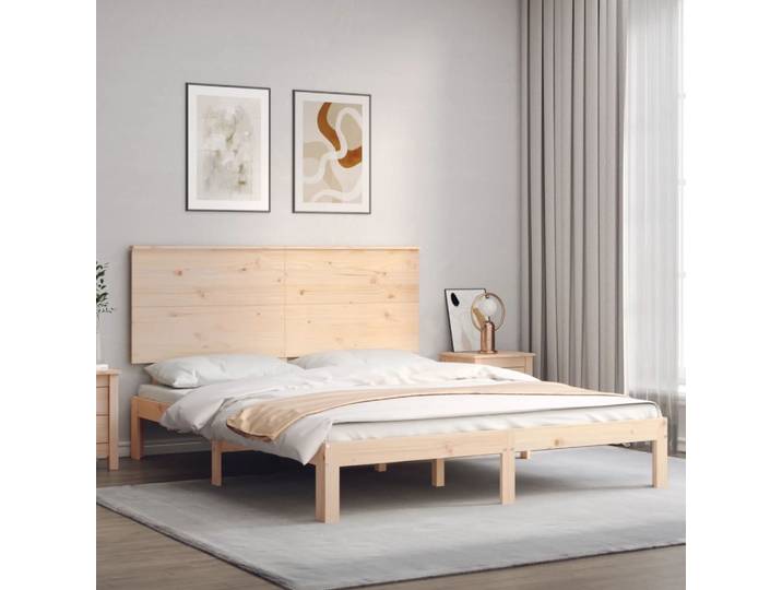 vidaXL Bettgestell ohne Matratze King Size Massivholz Kiefer