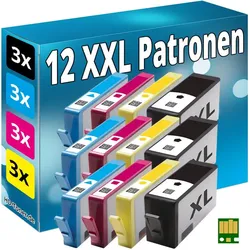 Druckfuxx, Druckerpatrone, 12x TINTE PATRONEN für HP 920XL OfficeJet 6000 6500A 7000 7500A E710a