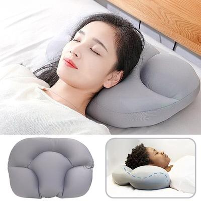Youfap Market Memory Foam Egg Shaped Pillow, Soft Bed Pillow, Ergonomic 3D Cloud Nursing Pillow dark Blue