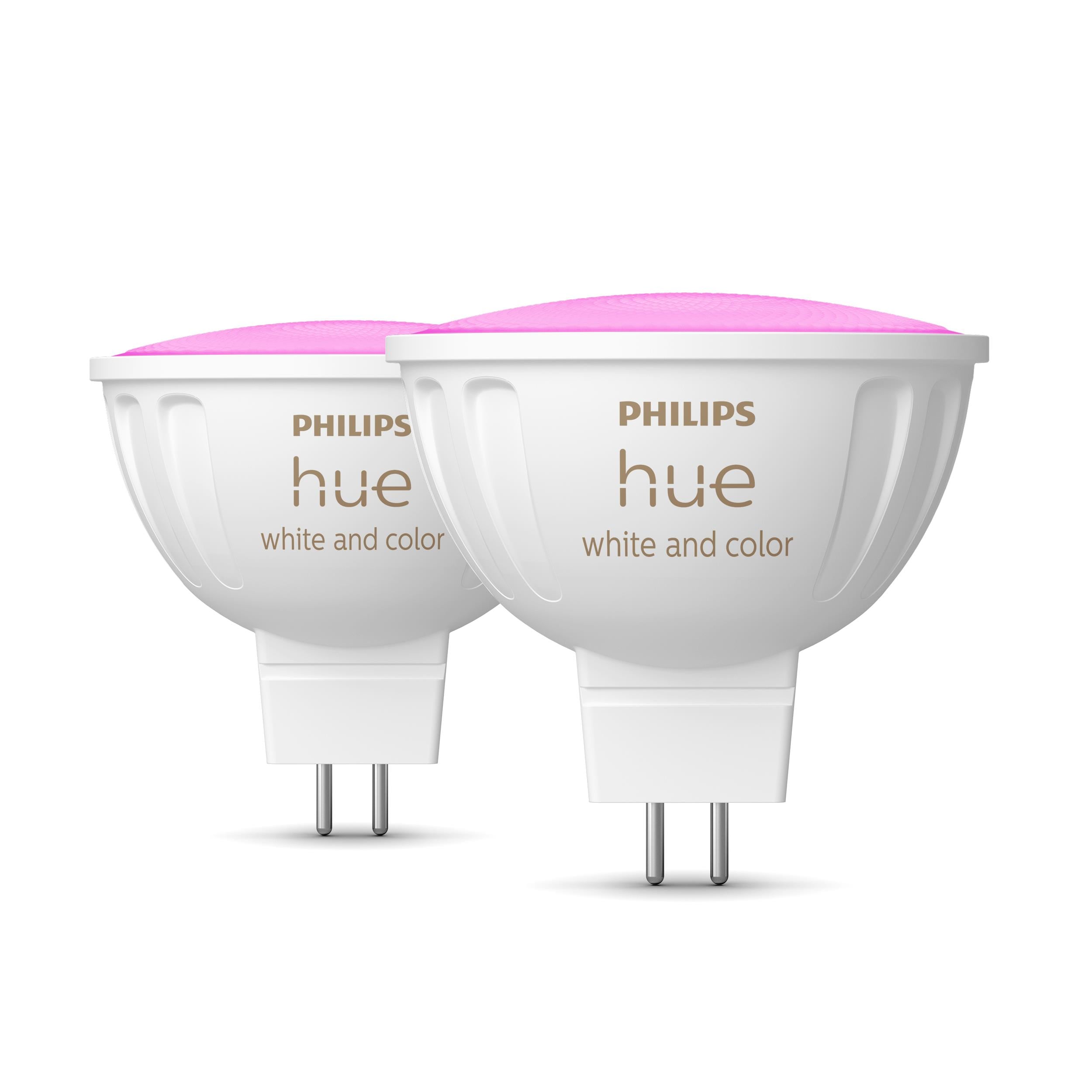 Philips Hue White & Color Ambiance MR16 LED-Lampe 400lm, 2er Pack 49164900