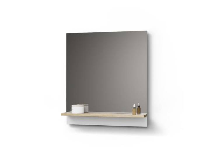 Livinity Badspiegel Timavo , Weiß 60 x 67 cm Integrierte Ablage · Wandhängend · Für Bad & Wohnbereich · Für Kosmetik & Pflegeprodukte · Zeitloses Design