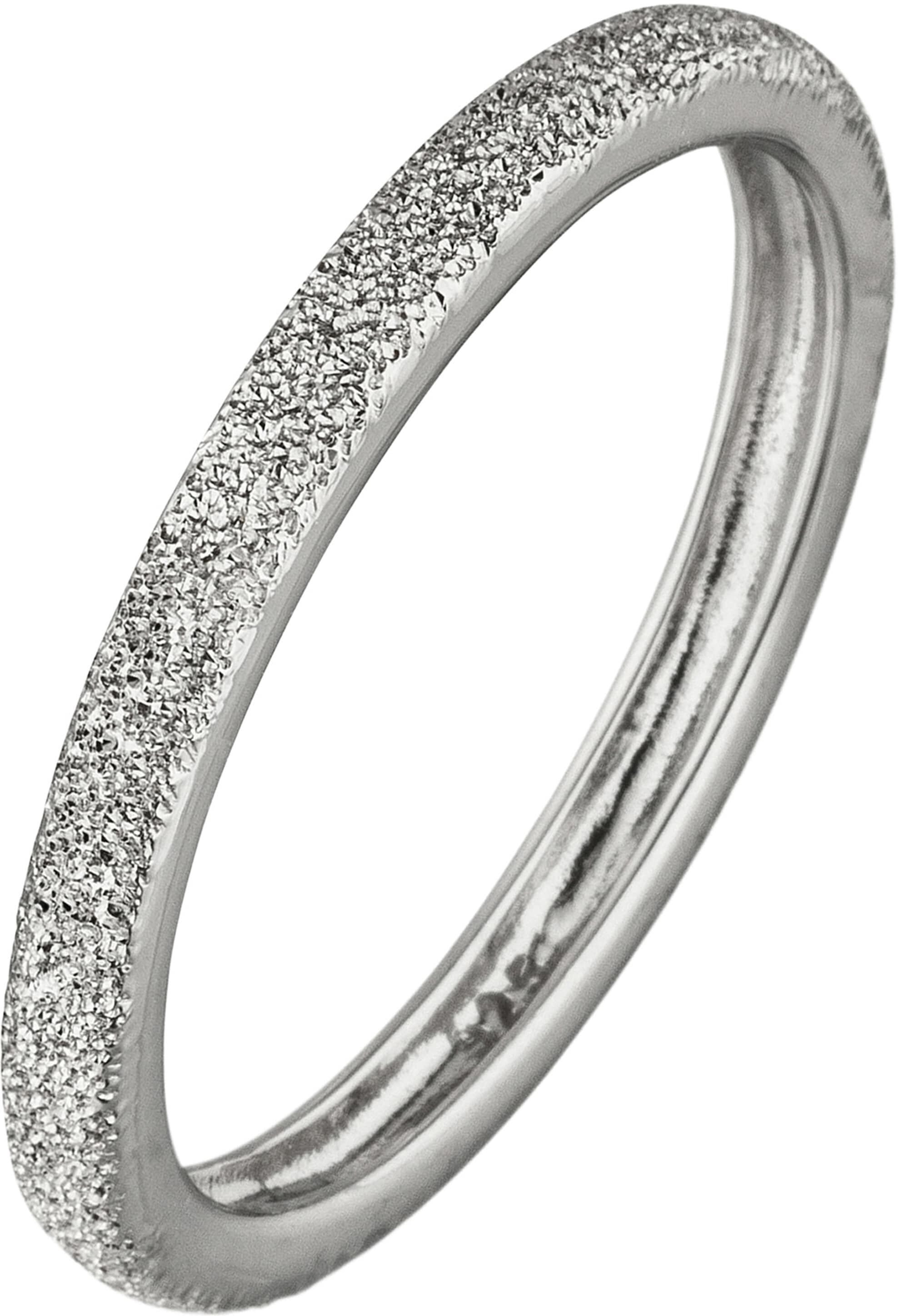 Fingerring JOBO Gr. 60, silber (silber 925), Fingerringe, Damen, 60, Silber 925 (Sterlingsilber), Fingerring, 925 Silber mit Struktur
