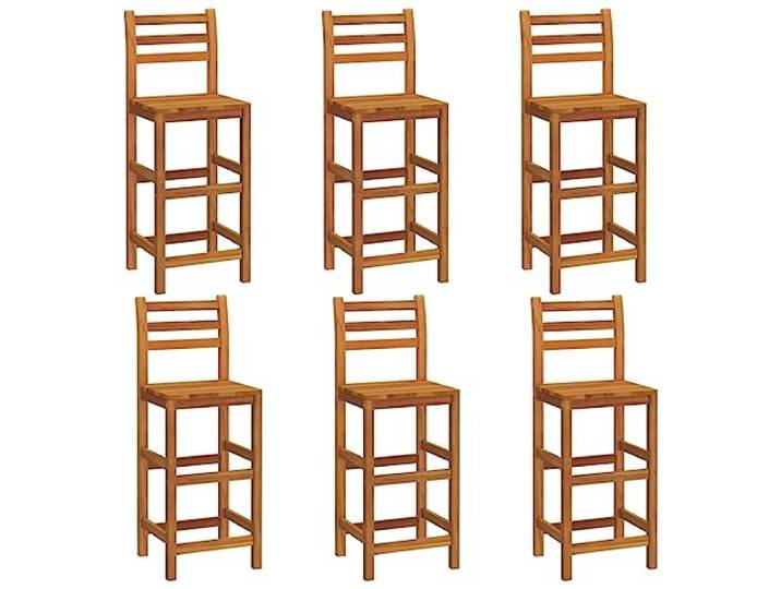 vidaXL Barhocker 6 STK. Massivholz Akazie