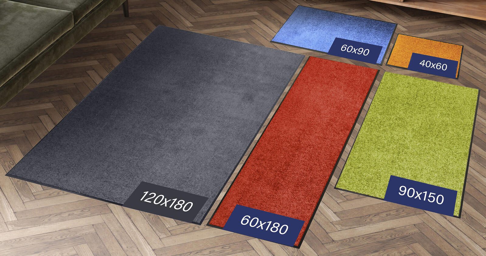 Mercury Fußmatte Rainbow 60,0 x 180,0 cm karminrot 1294 2015