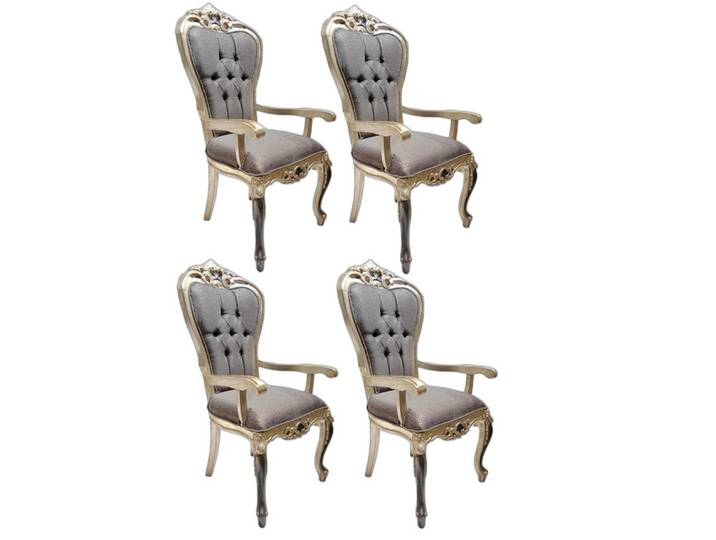 Xlmoebel Sitzgruppe Moderne graue Stühle für den Essbereich mit eleganter Ästhetik, (Stühle, 4-tlg., 4x Stühle), Hergestellt in Europa