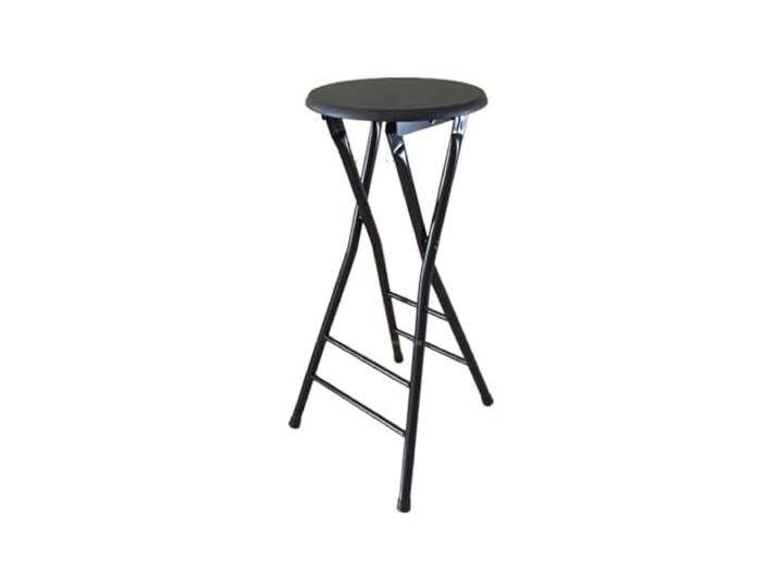 Klappbare Barstühle, Einfacher Barhocker Mit Eisenrückenlehne Verdickte Fußabdeckungen for Küche, Bar, Tisch, Stuhl, Esszimmer mit mehreren Szenen(B-black-70cm)