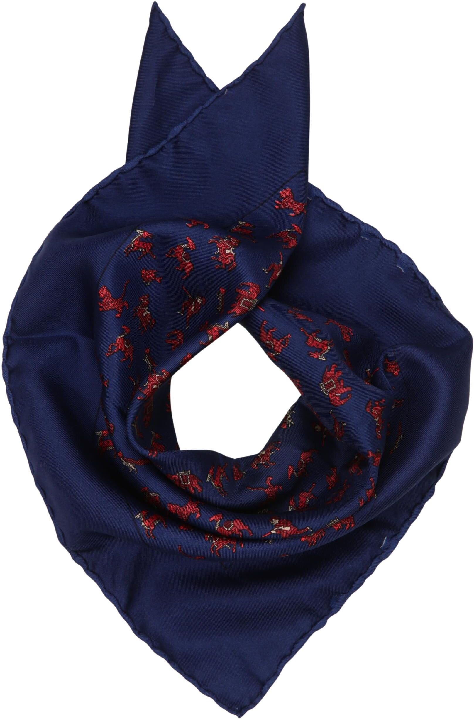 Hermès Damen Schal oder Tuch, Marineblau, Seide - Second Hand