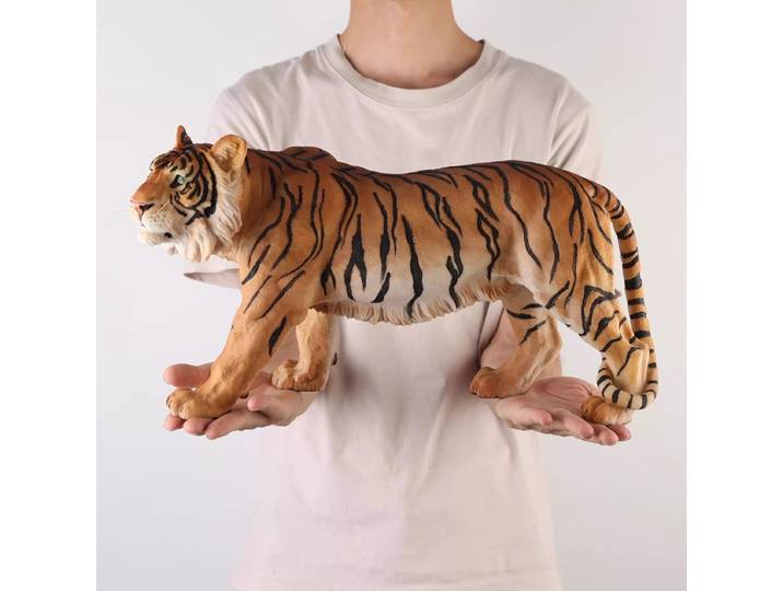 Modèle de tigre blanc de grande taille, figurine d'ornement, décoration d'entrée de la maison et du bureau, Mine al
