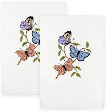 Authentic Hotel and Spa Spring Butterflies Turkish Cotton Hand Towels (Set of 2)