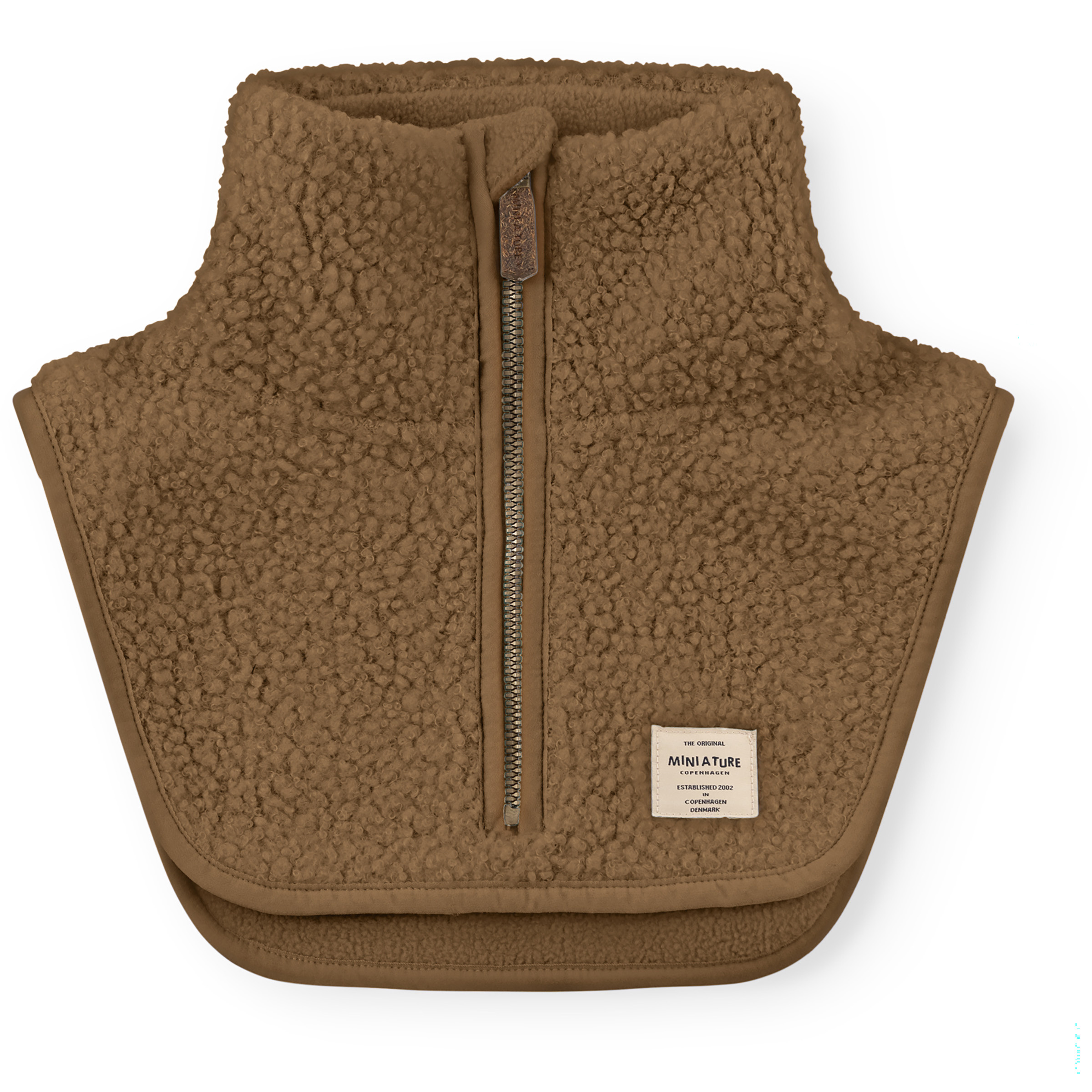 Mini A Ture Matakton Teddyfleece Zip Schal Kinder Schals & Multifunktionstücher braun Größe S Lifestyle Isolierend