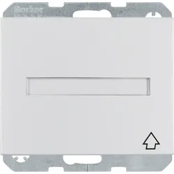Berker SCHUKO-Steckdose aluminium Deckel/Beschriftung 47527103