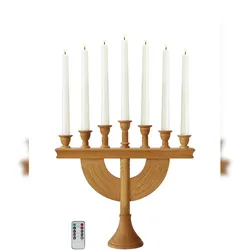 MARKSLÖJD Torpa Adventskerzenhalter 7L Hellbraun Bat.