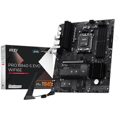 MSI Mainboard "Pro B840-S EVO WIFI6E", schwarz, B:24,38cm H:7,5cm T:30,48cm, Mainboards