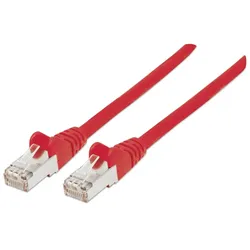 Intellinet Premium Netzwerkkabel, Cat6a, S/FTP, 100% Kupfer, Cat6a-zertifiziert, LS0H, RJ45-Stecker/RJ45-Stecker, 5,0 m, rot