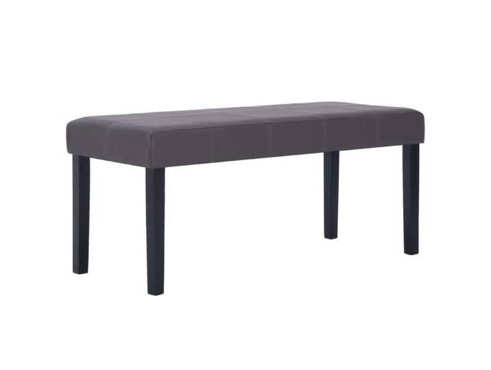 281309 Prime Day - Bench 106 cm Grey Faux Leather - 106x43x46 cm