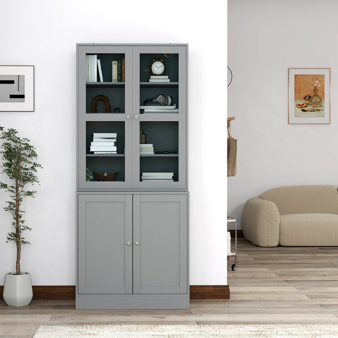 Latitude Run Birce Cube Bookcase. Grey/Grey 178.5cm H X 76cm W X 40cm D