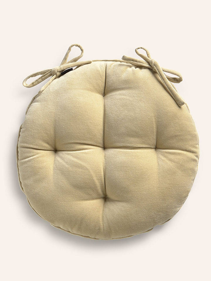 CALMA HOUSE Stuhlkissen ''Velour'' in Creme - onesize