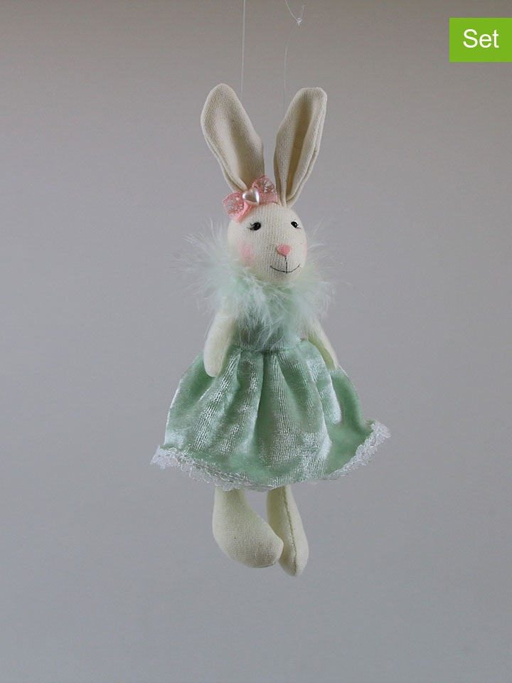 AM Design 2er-Set: Dekoanhänger "Prinzessin" in Grün - (H)19 cm - onesize