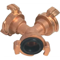 bevo MEGA Y-Stück Schnellkupplung Messing Schlauchgröße 9,5-38 mm - 420519