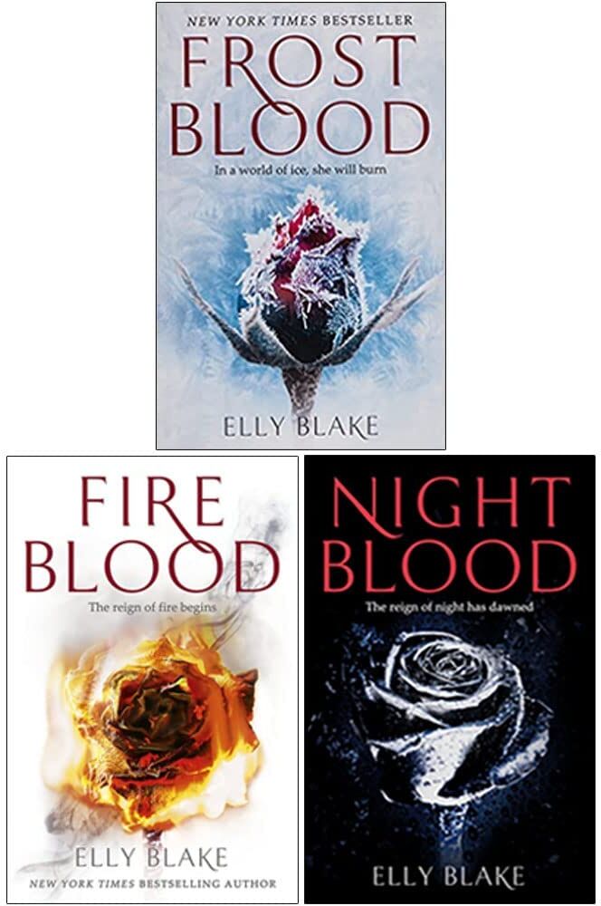 Hodder Paperbacks The Frostblood Saga Series 3 Books Collection Set By Elly Blake (Frostblood, Fireblood, Nightblood)