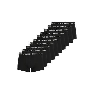 Boxershorts JACK & JONES "Boxershort JACSOLID 10er Pack", Herren, Gr. S, schwarz, Obermaterial: 95% Baumwolle CO. 5% Elasthan EL., Unterhosen