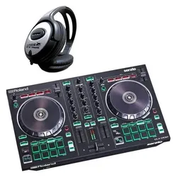Roland DJ-202 USB-DJ-Controller mit Kopfhörer, DJ Controller