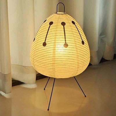 Multisell Products Hub Rice Paper Table Lamp Japanese Style, Japanese Design Paper Table Lamp, Tripod Lantern Lamp, LED Desk Lamp For Bedroom b