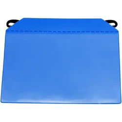 10 Gitterboxtaschen mit Einhängehaken und Magnetstreifen Querformat | A5, PVC, blau