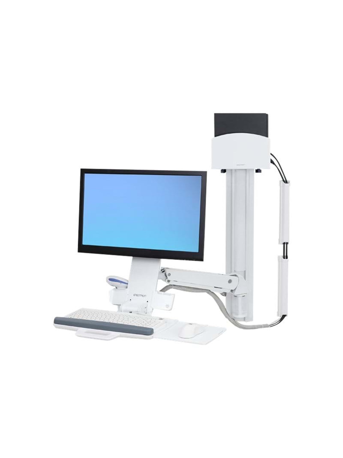 Ergotron StyleView Sit-Stand Combo System with Small CPU Holder