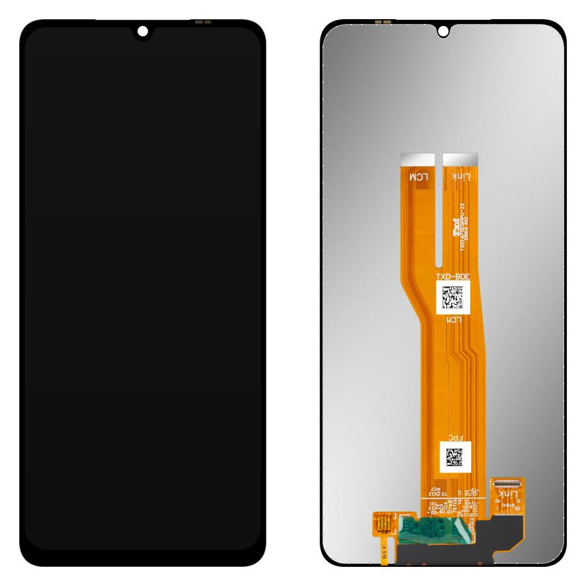 MP Display Unit fur Galaxy A07 4G A075, w/o Frame, Aftermarket, Black (Display) (65280325)