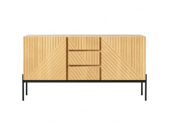 Jastoery Sideboard 140 cm, 2 Türen 3 Schubladen, Metallbeine, TV-Schrank Sideboard 140 cm, Spanplatte, 2 Türen 3 Schubladen, Metallbeine, TV-Schrank Kommode