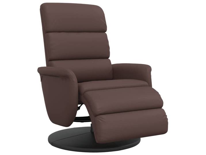 vidaXL Fauteuil relax avec repose-pieds Marron Similicuir