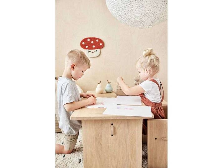 Moyo Lampenschirm, weiß/Punkte, Ø 31 cm - OYOY Living Design Moyo S - Papier / Karton