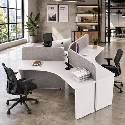 WESOME Office Cubicle Desk Workstation with Built-in Power Outlets & Adjustable Wall Partitions