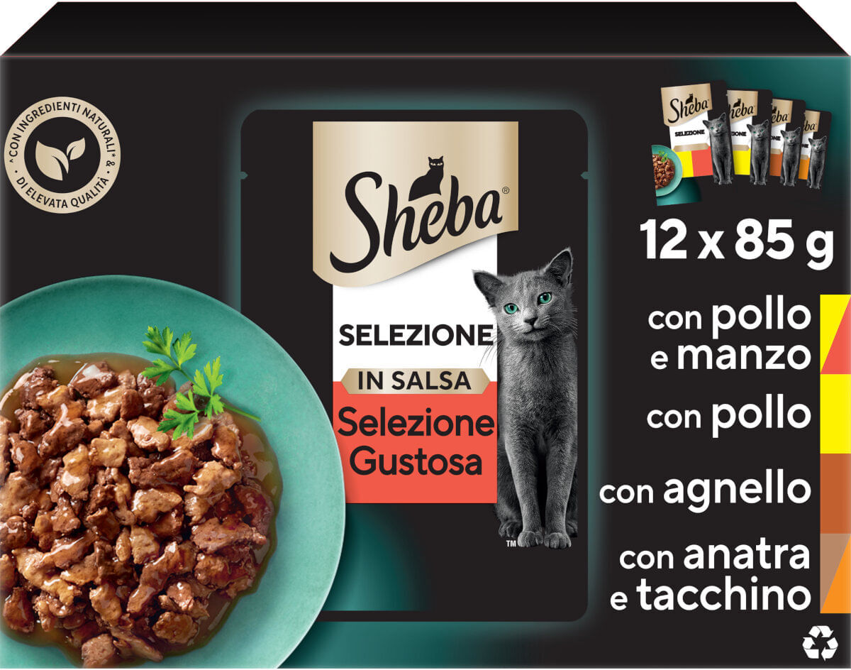 Sheba Selezione Cat Busta Multipack 12x85G MIX CARNE