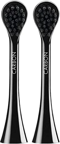 Curaprox Ersatzbürstenkopf für Hydrosonic Zahnbürste Black is White - Carbon, 2 Stk