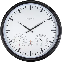 Nextime, Wanduhr, Wanduhr Sunflower Ø 50.8 cm, Schwarz (50.80 cm)