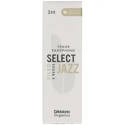 D’Addario Woodwinds Organic Select Jazz Filed - Tenor Saxophone 3M - 5er Pack - Blätter