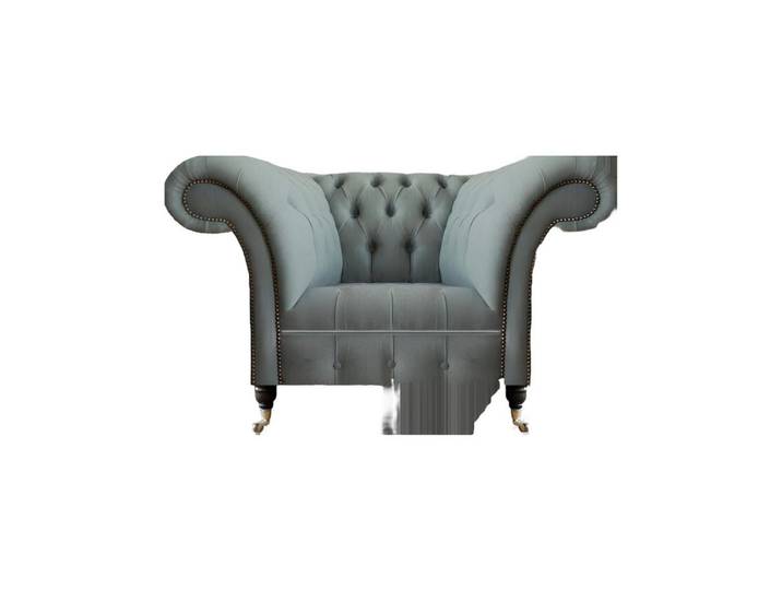 Xlmoebel Sessel Grauer Chesterfield-Polstersessel aus hochwertigem Textil (Sessel), Hergestellt in Europa