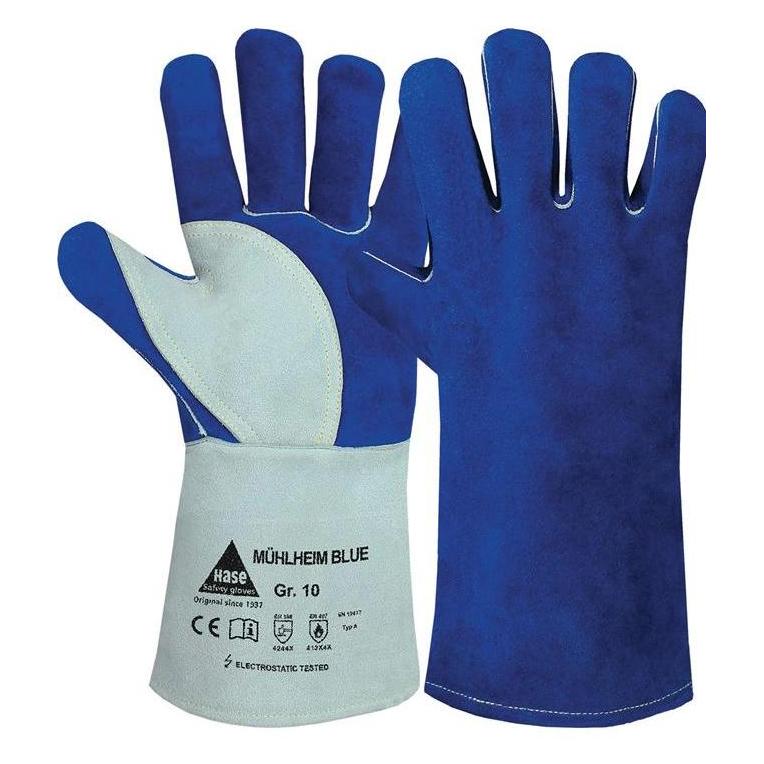 Hase Safety Gloves Schweisserhandschuhe Mühlheim Blue Gr.8 b Grösse 8 blau/grau (8) (301080-8)