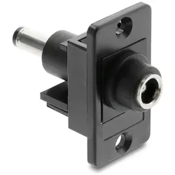 DELOCK Panel Mount DC 5,5x2,1mm Bu. zu DC 5,5x2,1mm stecker