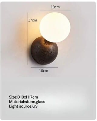 Uplift Picks Nordic Glow Travertine Stone LED Wall Sconce k warm White
