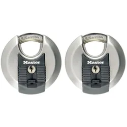 Master Lock Disc Schloss Excell Edelstahl 2er-Pack 70 mm M40EURT