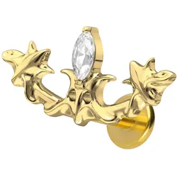 Titan Labret mit Innengewinde GOTISCHES DESIGN