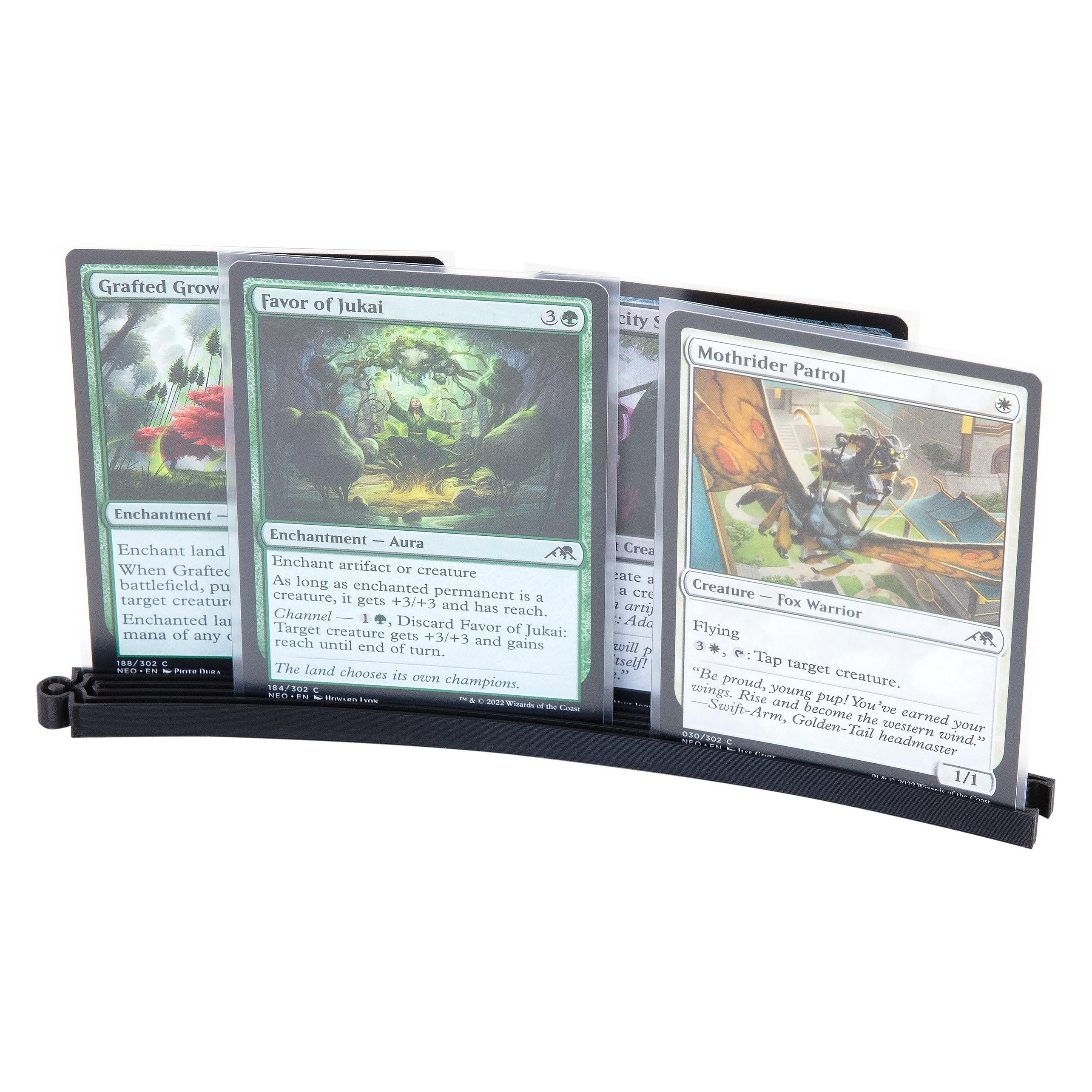 Feldherr 3D44SET - 4er Pack Kartenständer für Spielkarten - gebogen + erweiterbar (Kunststoff) (3D44SET)