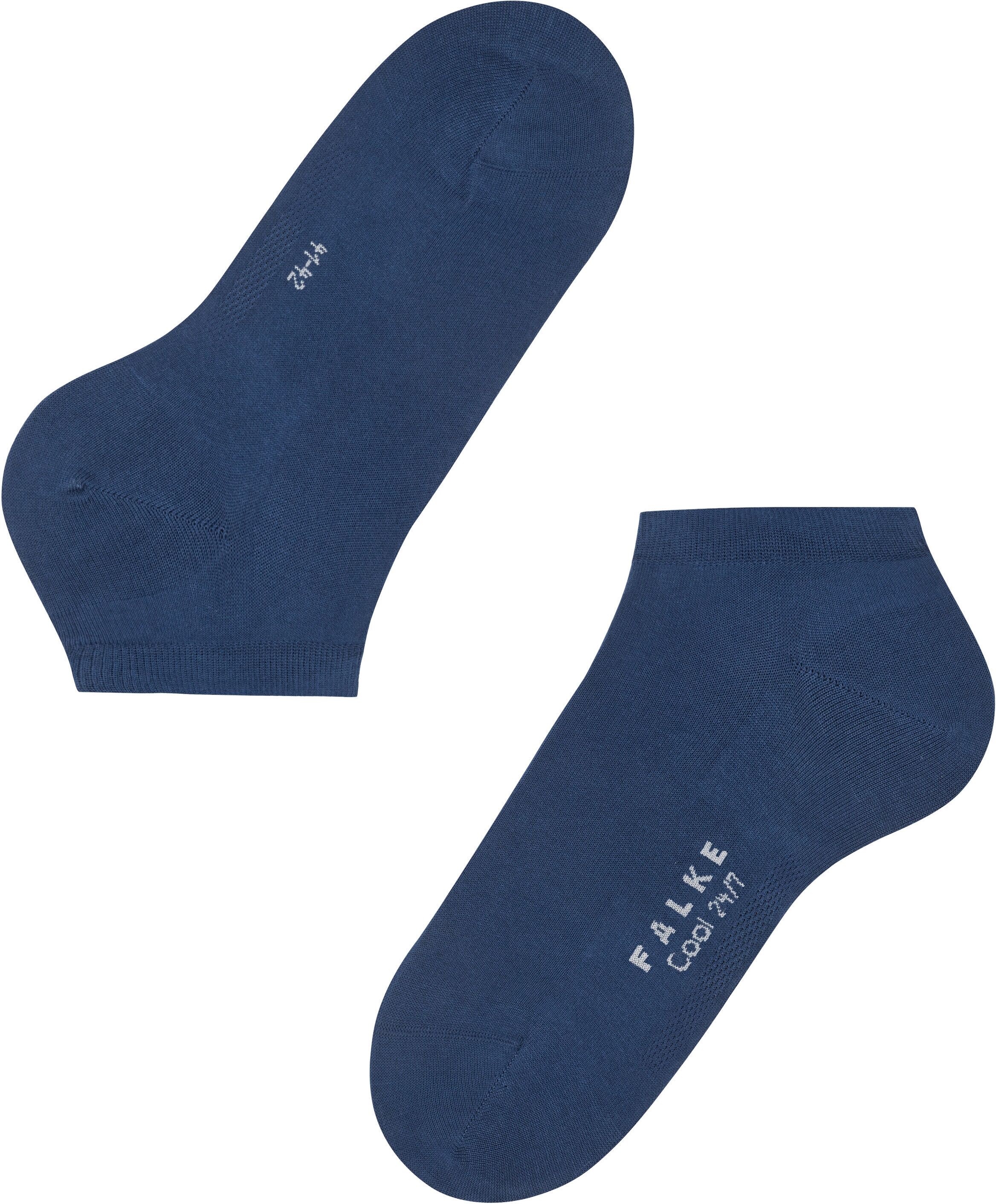 Sneakersocken FALKE, Herren, Gr. 43-44, blau, Obermaterial: 83% Baumwolle, 15% Polyamid, 2% Elasthan, Socken Sneakersocken blau 43-44