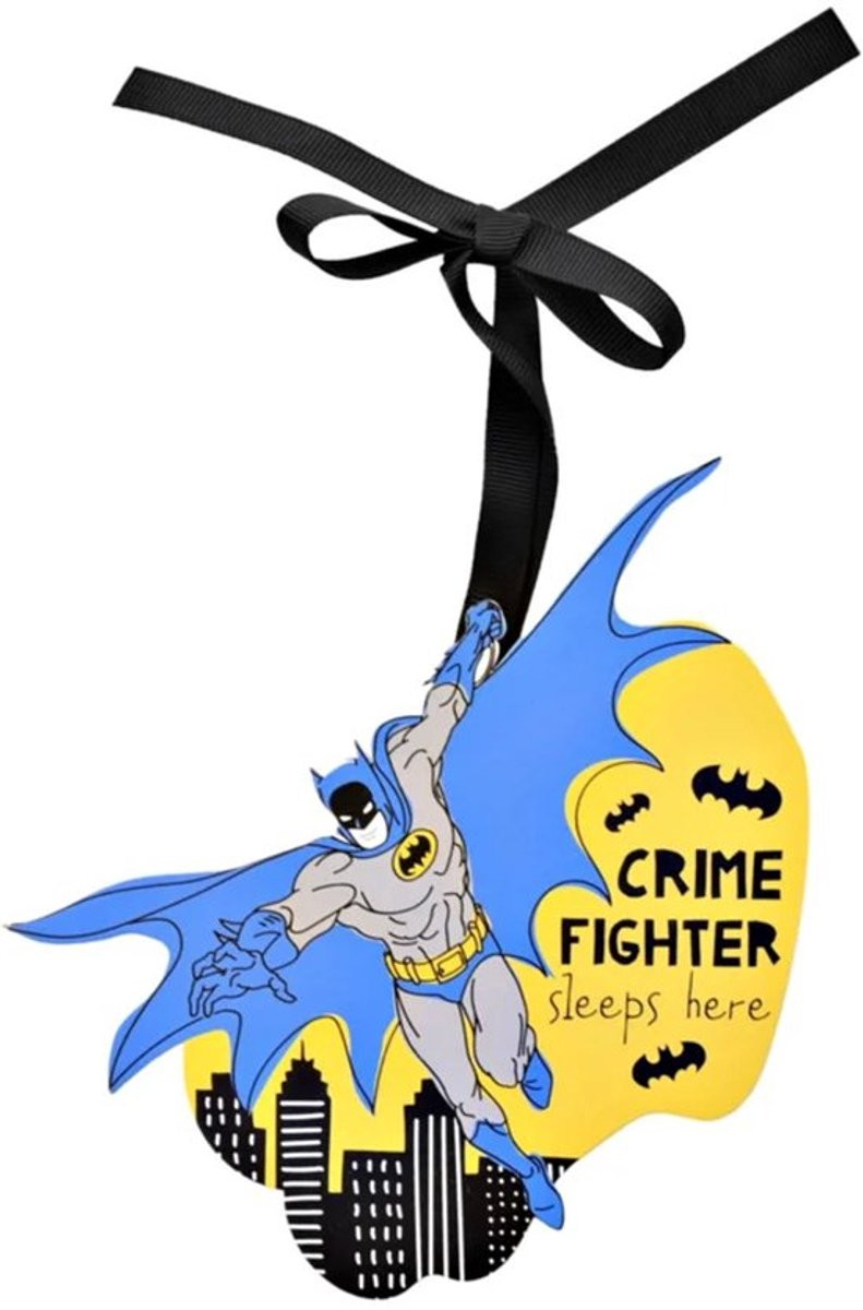 Widdop & Co Batman deurhanger voor de kinderkamer